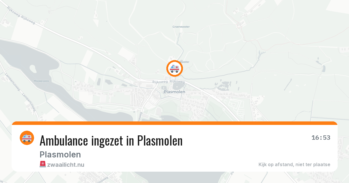 Ambulance ingezet in Plasmolen — 26 apr 2026