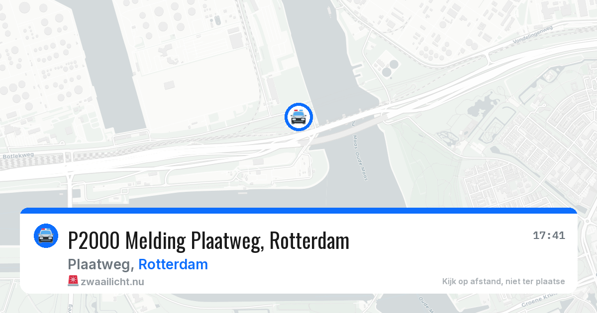 P2000 Melding Plaatweg, Rotterdam — 13 jul 2026