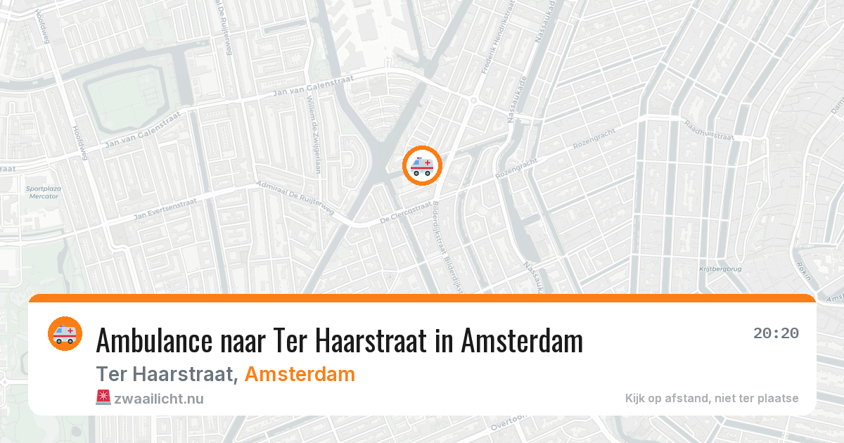 Ambulance naar Ter Haarstraat in Amsterdam — 23 jul 2026