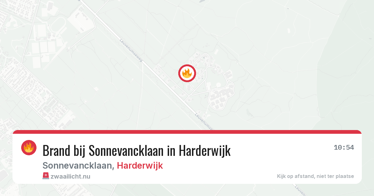 Brand bij Sonnevancklaan in Harderwijk — 20 mrt 2026