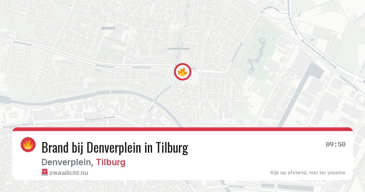 Brand bij Denverplein in Tilburg — 21 apr 2026