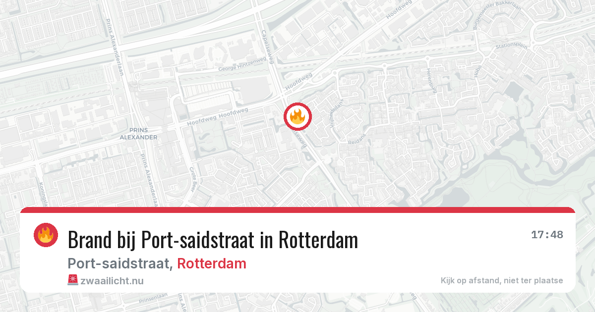 Brand bij Port-saidstraat in Rotterdam — 9 jul 2026