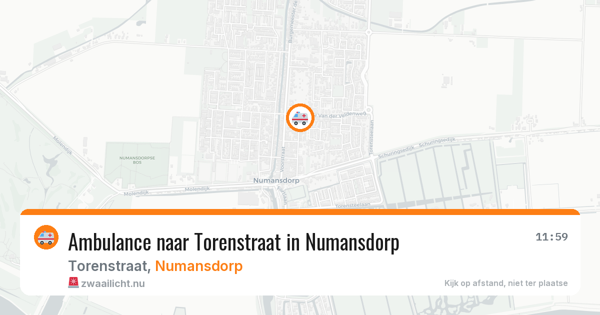 Ambulance naar Torenstraat in Numansdorp — 6 apr 2026