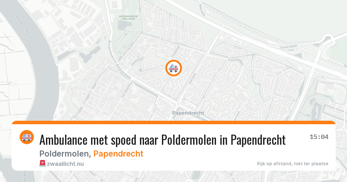 Ambulance met spoed naar Poldermolen in Papendrecht — 20 jan 2026