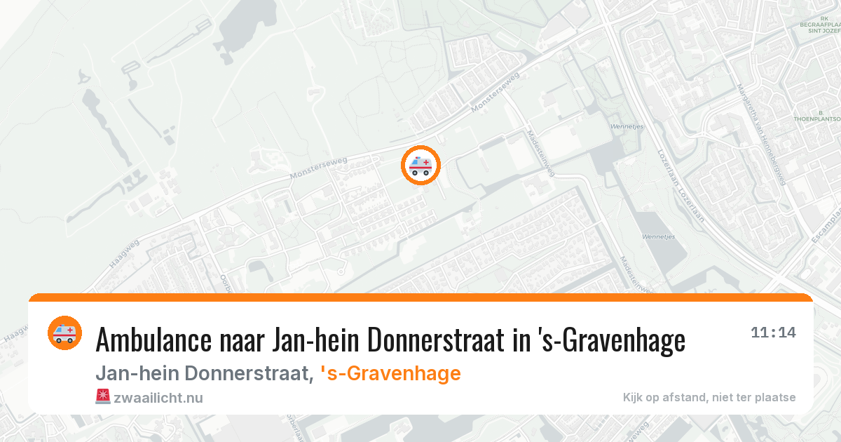 Ambulance naar Jan-hein Donnerstraat in 's-Gravenhage — 12 mei 2026