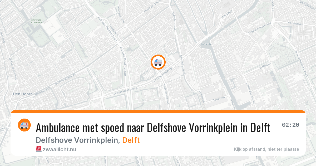 Ambulance met spoed naar Delfshove Vorrinkplein in Delft — 12 feb 2026