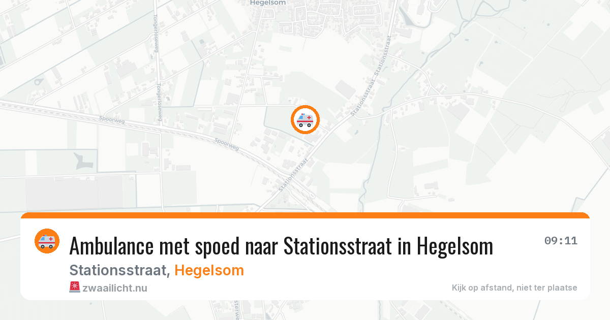 Ambulance met spoed naar Stationsstraat in Hegelsom — 29 jun 2026