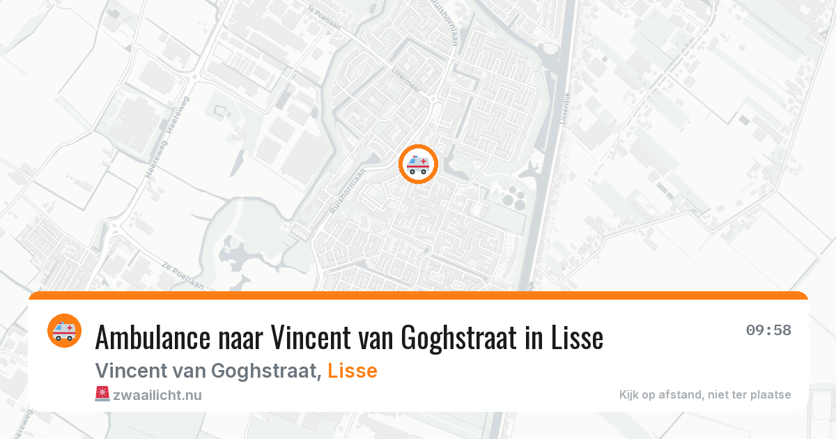 Ambulance naar Vincent van Goghstraat in Lisse — 16 jul 2026
