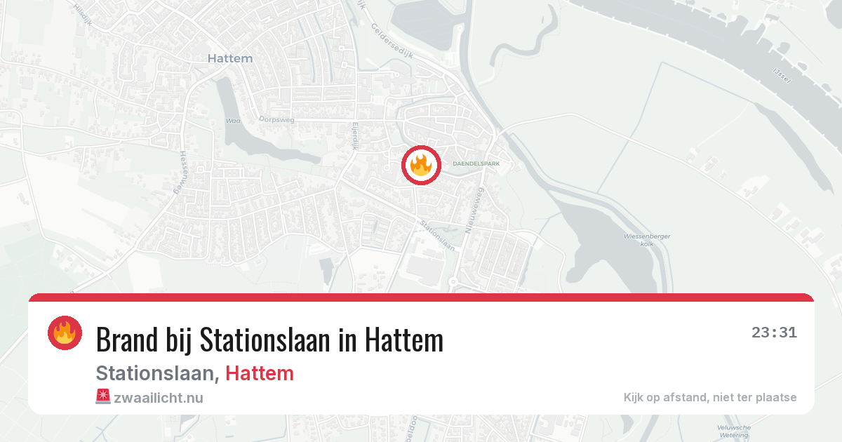 Brand bij Stationslaan in Hattem — 14 jul 2026