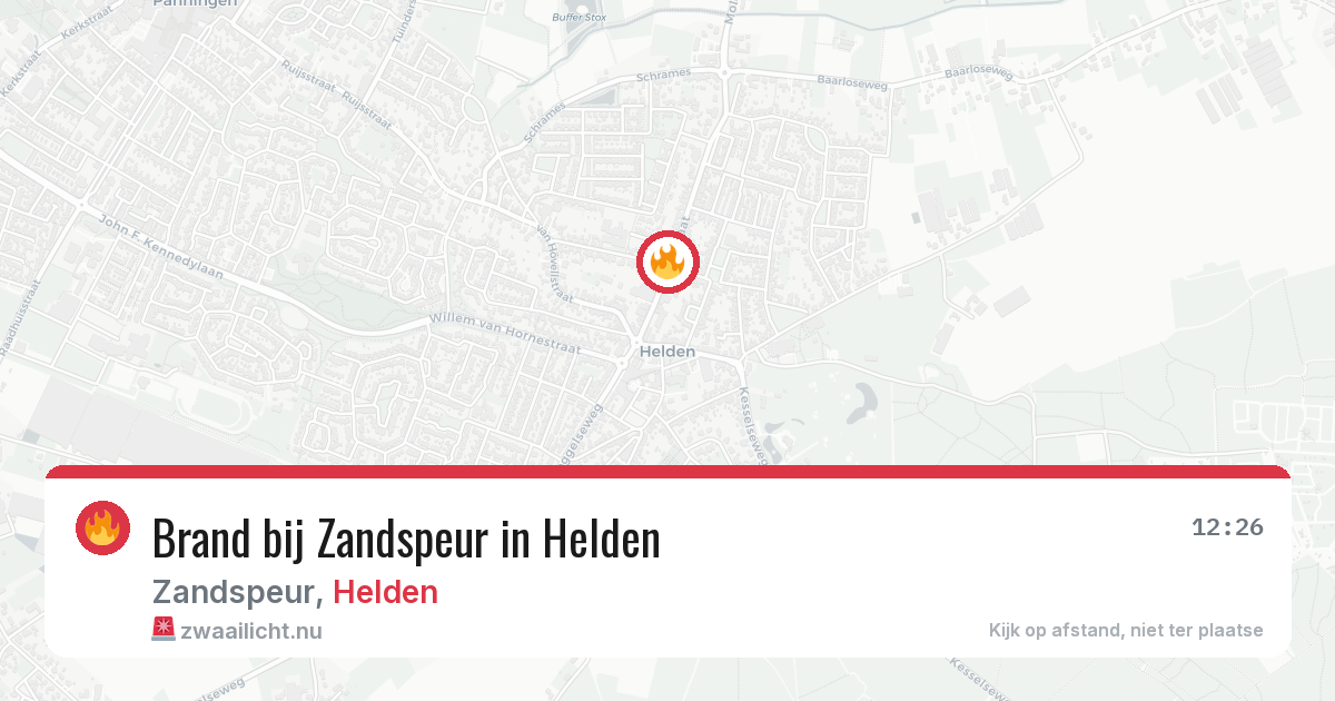 Brand bij Zandspeur in Helden — 30 mei 2026