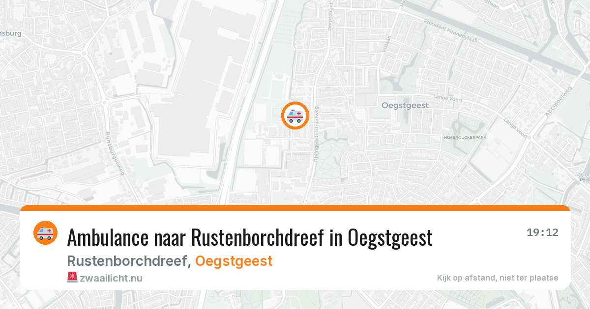 Ambulance naar Rustenborchdreef in Oegstgeest — 23 jul 2026