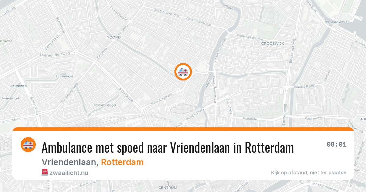 Ambulance met spoed naar Vriendenlaan in Rotterdam — 27 apr 2026