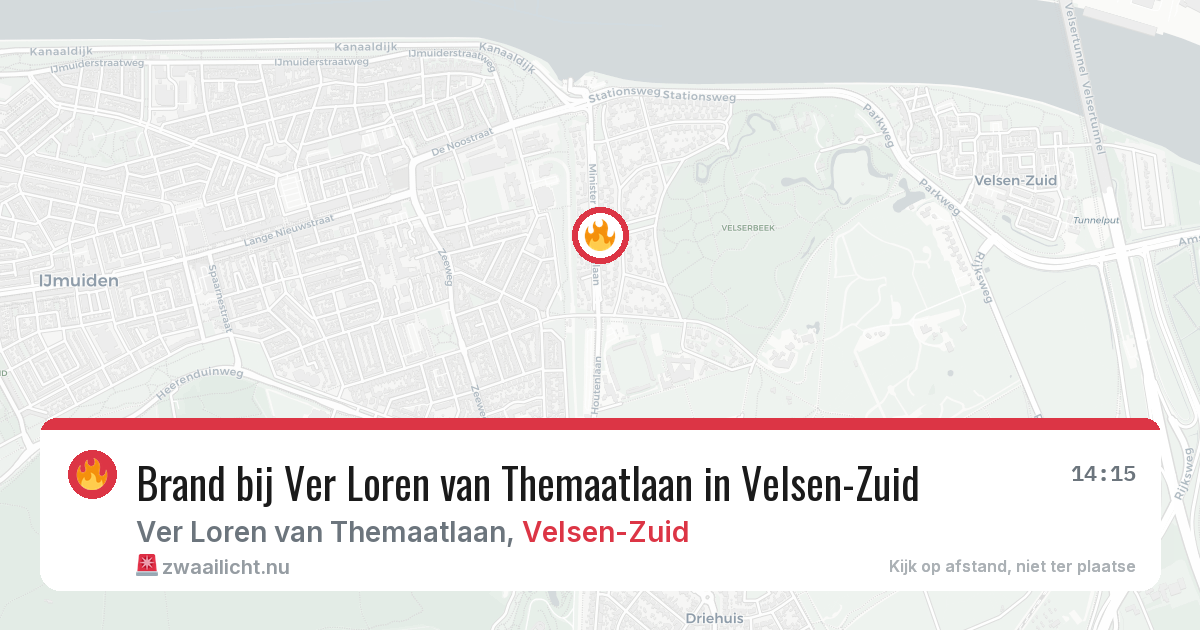 Brand bij Ver Loren van Themaatlaan in Velsen-Zuid — 23 apr 2026