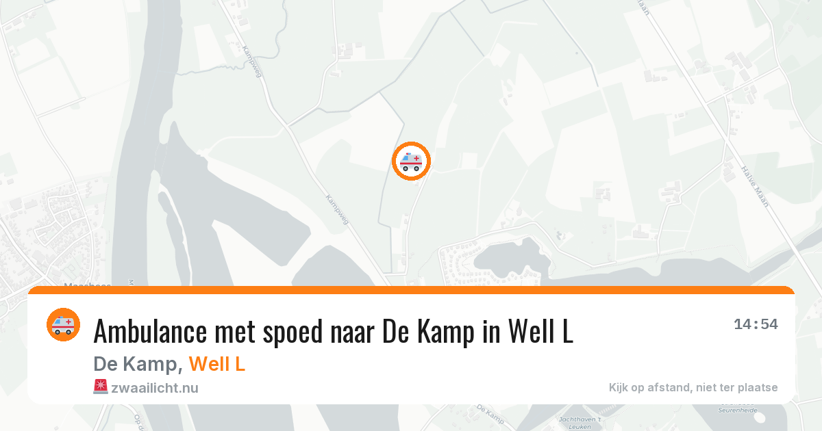 Ambulance met spoed naar De Kamp in Well L — 24 mei 2026