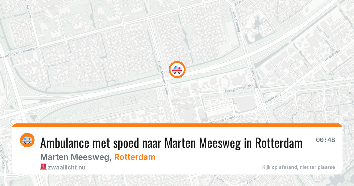 Ambulance met spoed naar Marten Meesweg in Rotterdam — 2 jun 2026