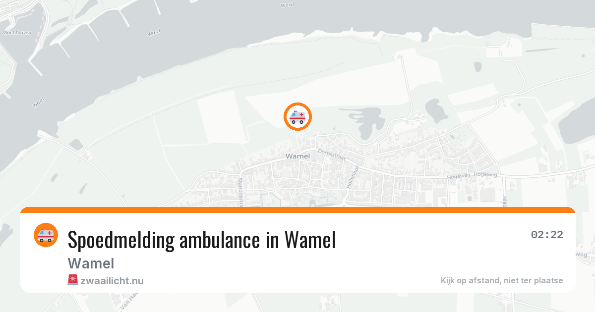 Spoedmelding ambulance in Wamel — 20 mrt 2026