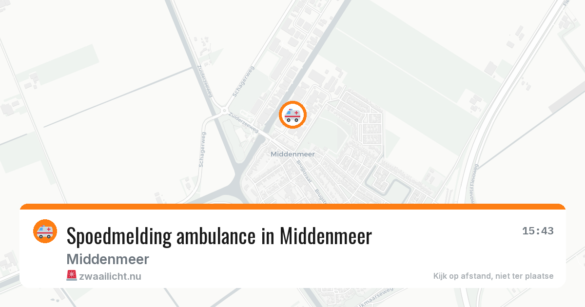 Spoedmelding ambulance in Middenmeer — 8 jul 2026