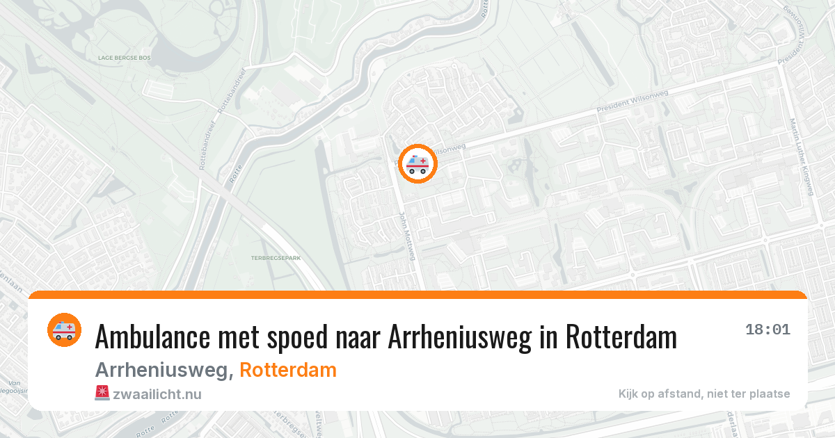 Ambulance met spoed naar Arrheniusweg in Rotterdam — 16 jul 2026