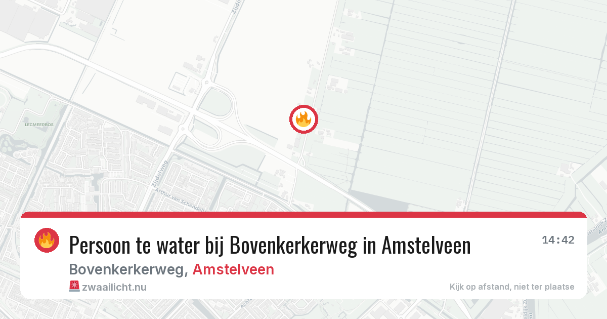 Persoon te water bij Bovenkerkerweg in Amstelveen — 22 jul 2026