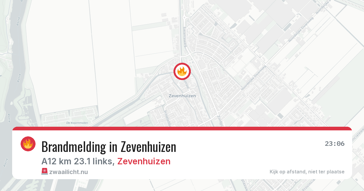 Brandmelding in Zevenhuizen — 19 jul 2026