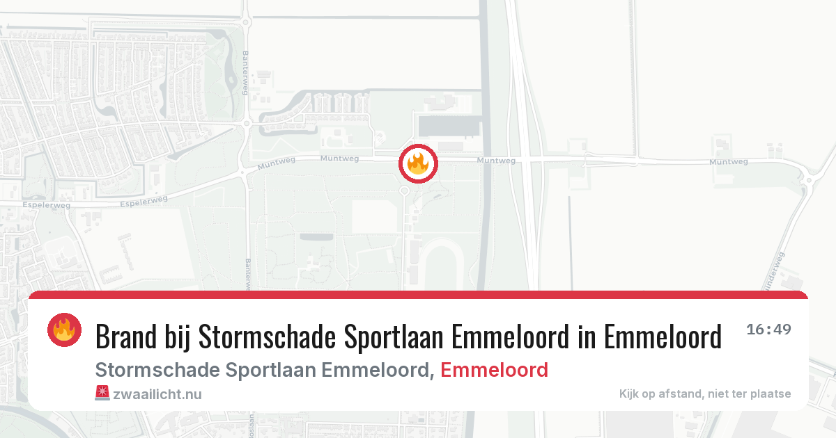 Brand bij Stormschade Sportlaan Emmeloord in Emmeloord — 29 mei 2026