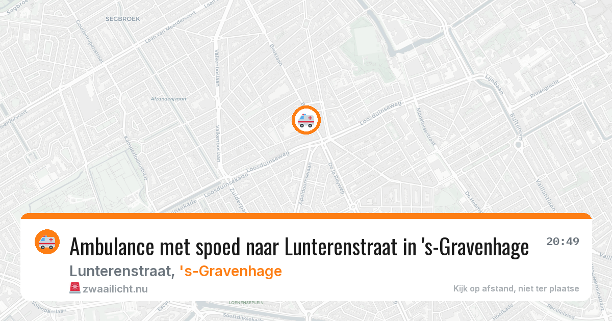 Ambulance met spoed naar Lunterenstraat in 's-Gravenhage — 4 mei 2026