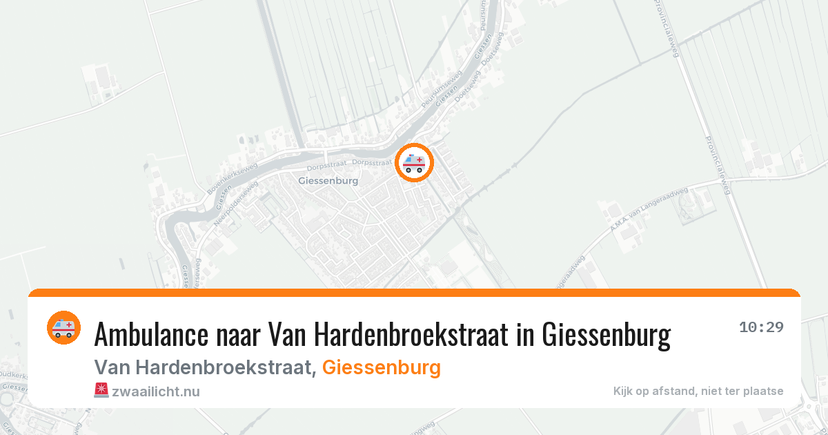 Ambulance naar Van Hardenbroekstraat in Giessenburg — 23 jul 2026