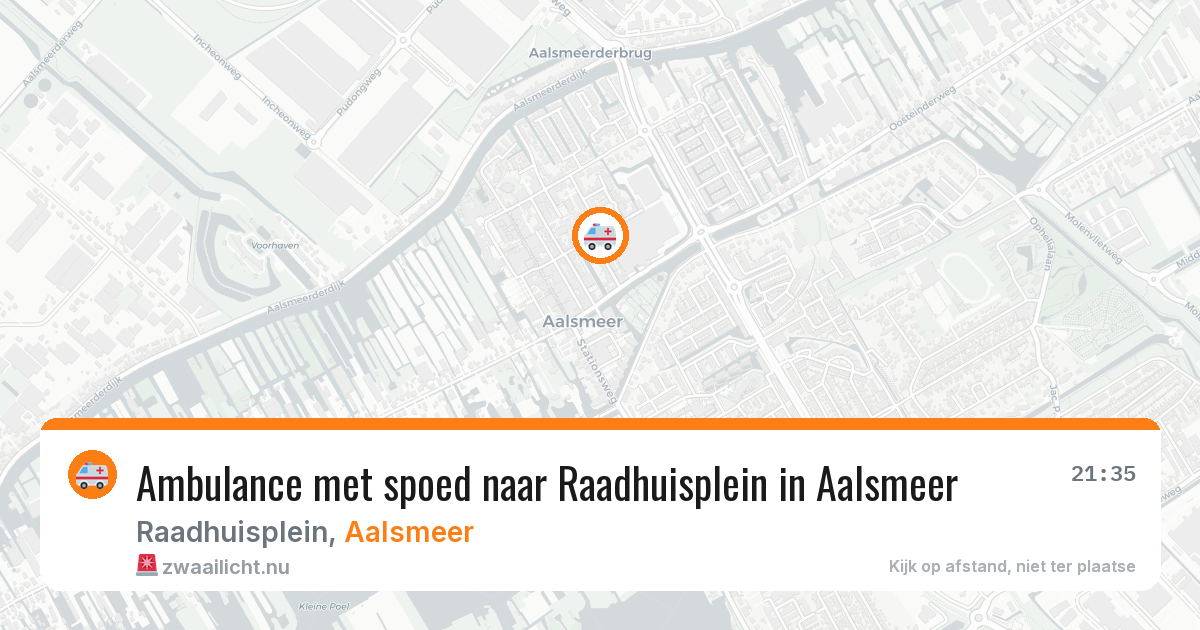 Ambulance met spoed naar Raadhuisplein in Aalsmeer — 14 jul 2026