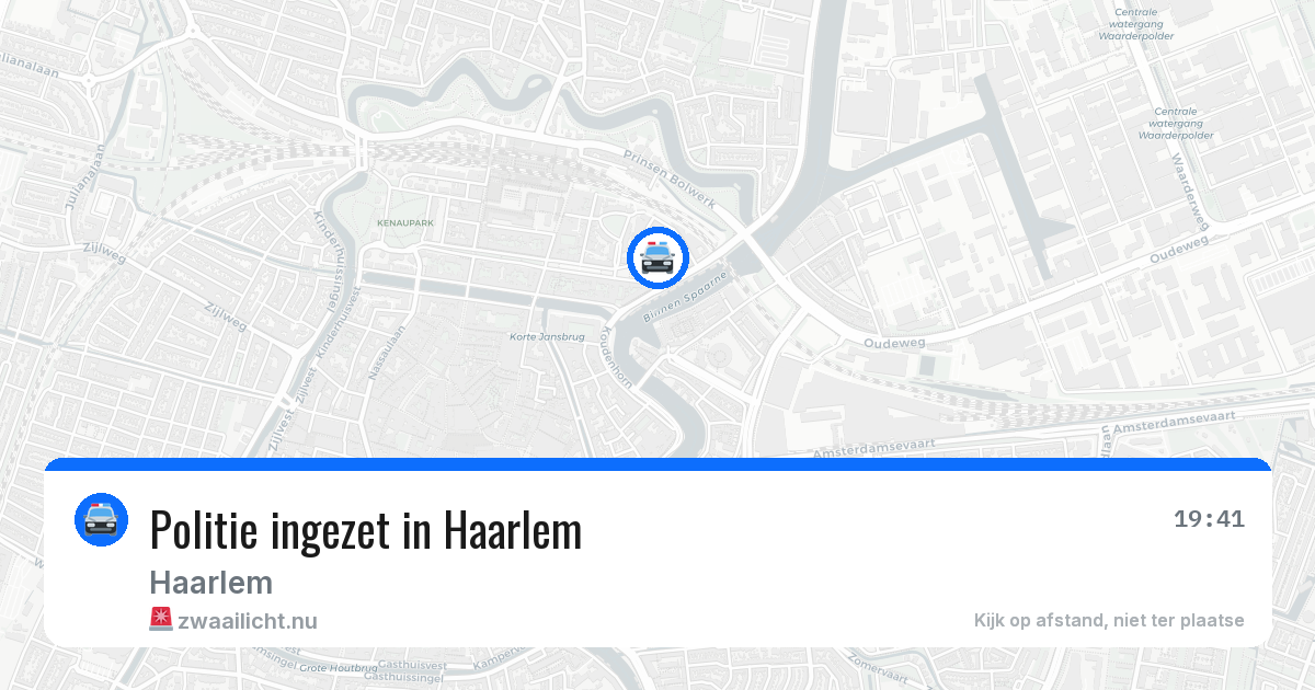 Politie ingezet in Haarlem — 12 jul 2026 | 🚨 Zwaailicht.nu
