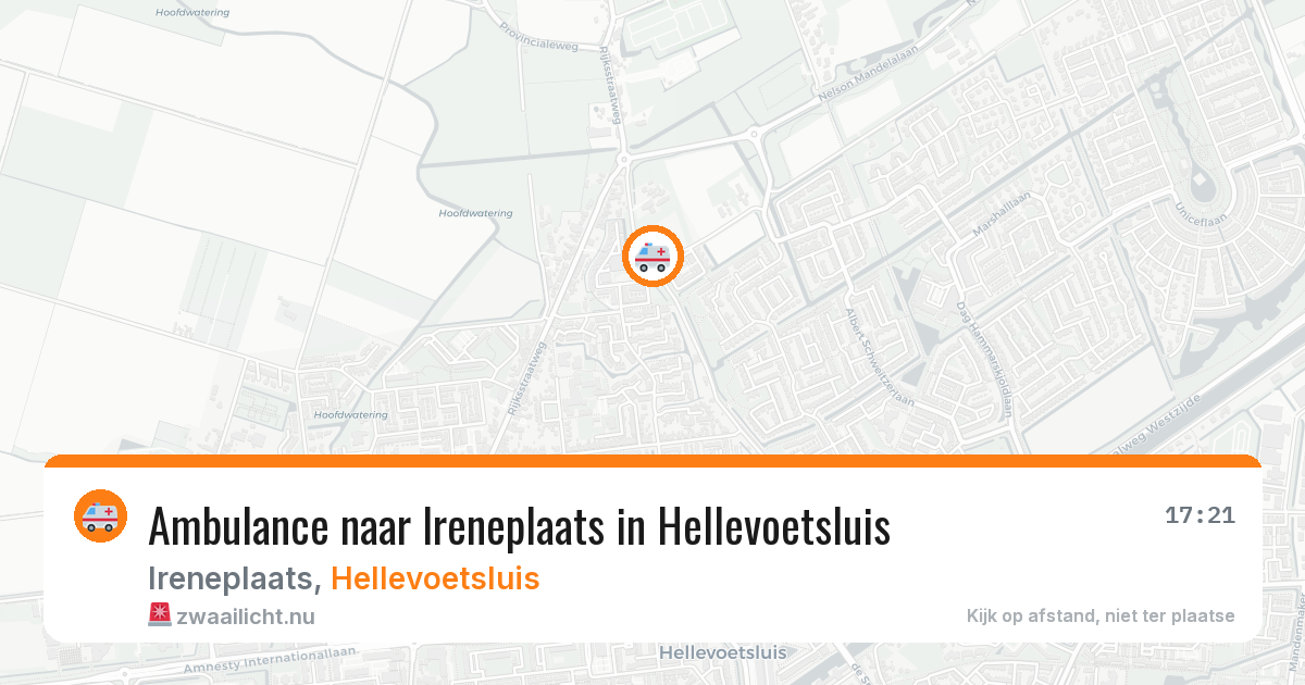 Ambulance naar Ireneplaats in Hellevoetsluis — 7 mei 2026