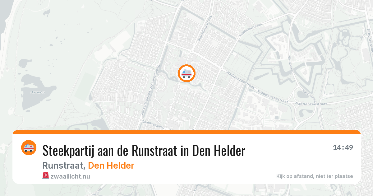 Steekpartij aan de Runstraat in Den Helder — 20 mrt 2026