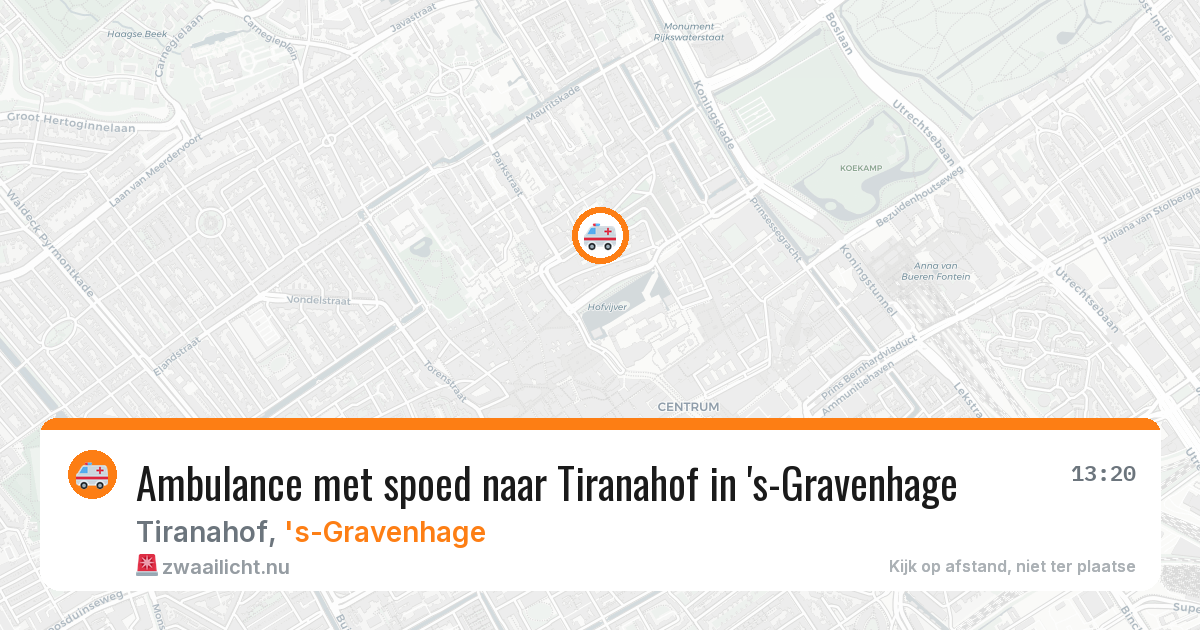 Ambulance met spoed naar Tiranahof in 's-Gravenhage — 31 jan 2026