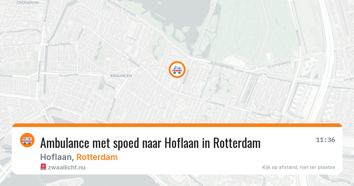 Ambulance met spoed naar Hoflaan in Rotterdam — 28 mrt 2026