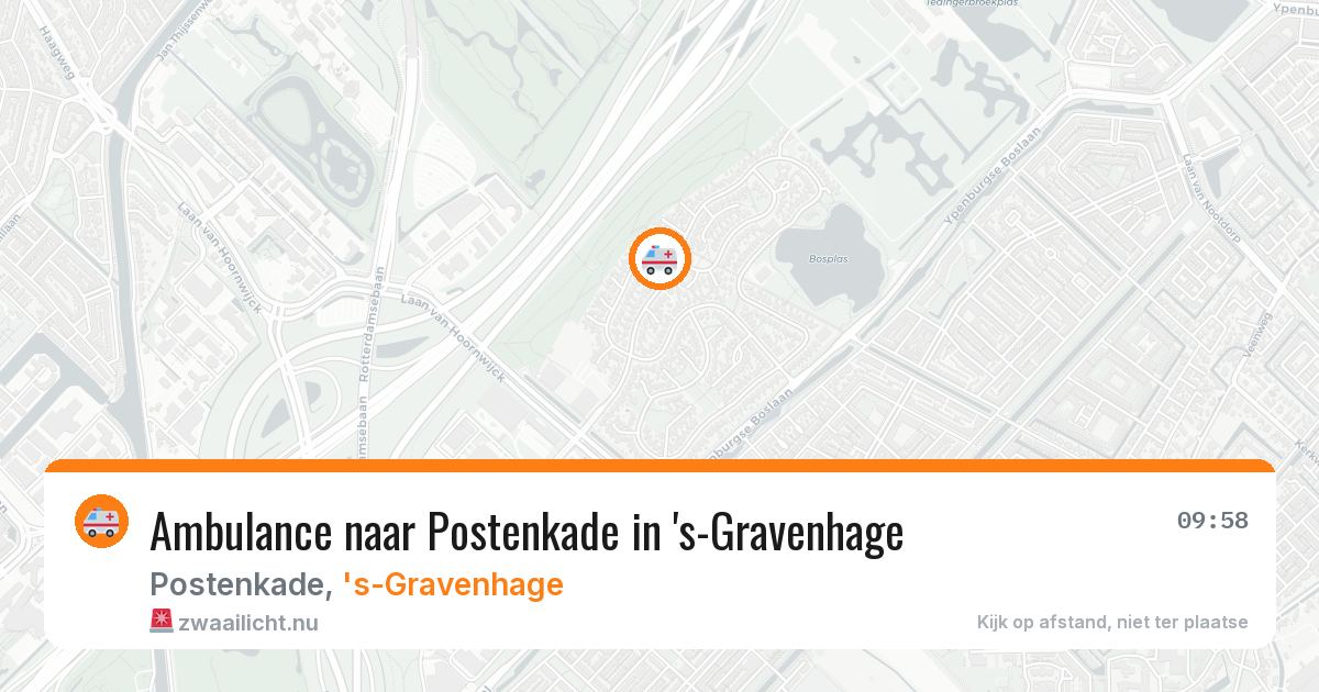 Ambulance naar Postenkade in 's-Gravenhage — 25 jul 2026