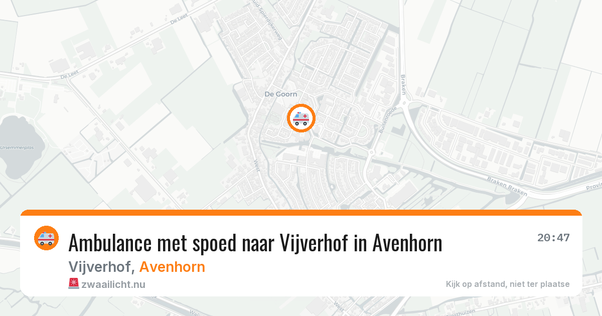 Ambulance met spoed naar Vijverhof in Avenhorn — 11 jul 2026