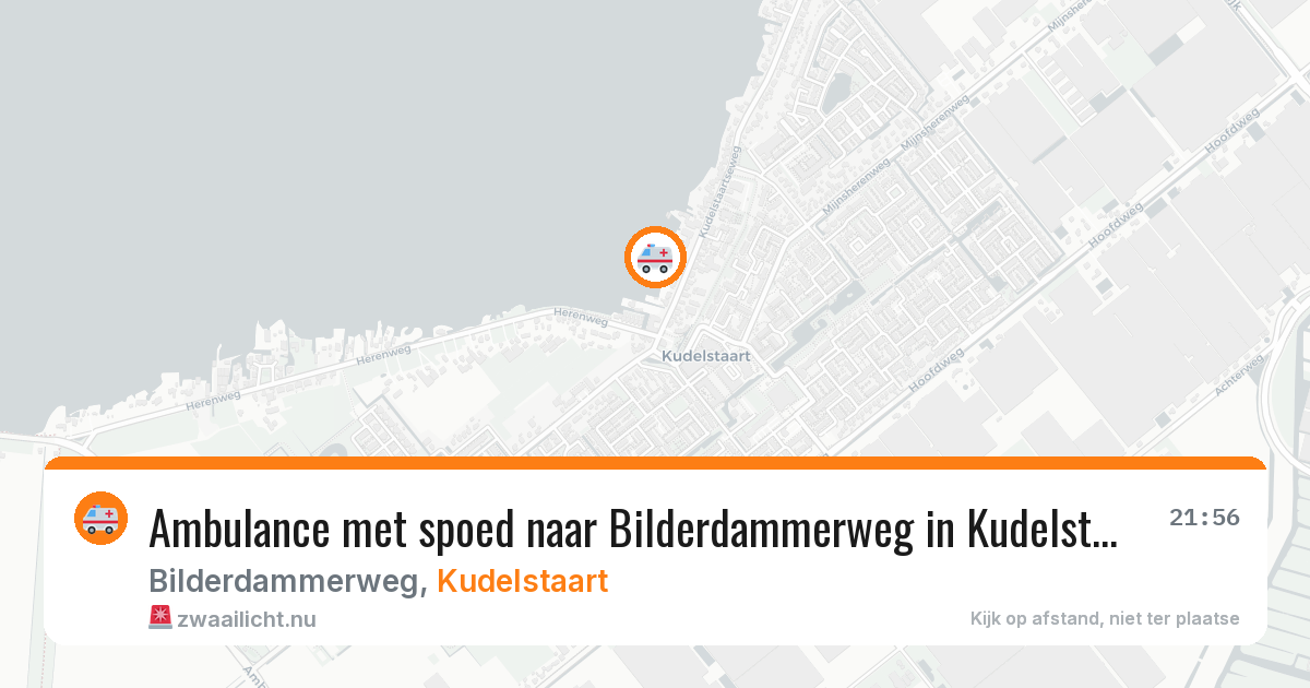 Ambulance met spoed naar Bilderdammerweg in Kudelstaart — 2 jun 2026