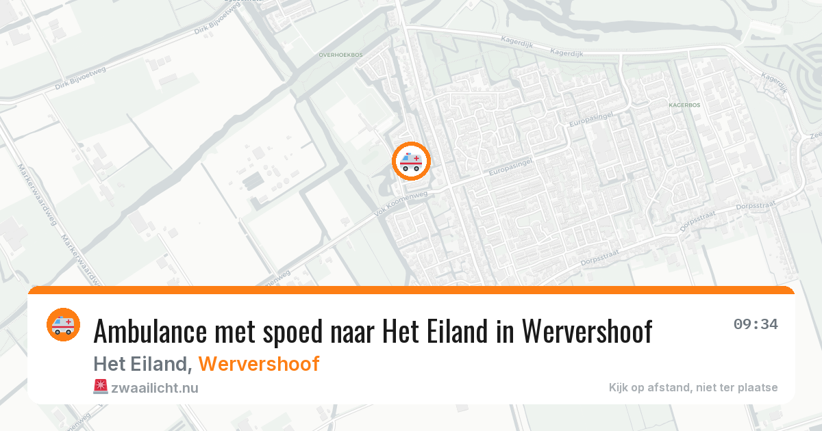 Ambulance met spoed naar Het Eiland in Wervershoof — 12 apr 2026