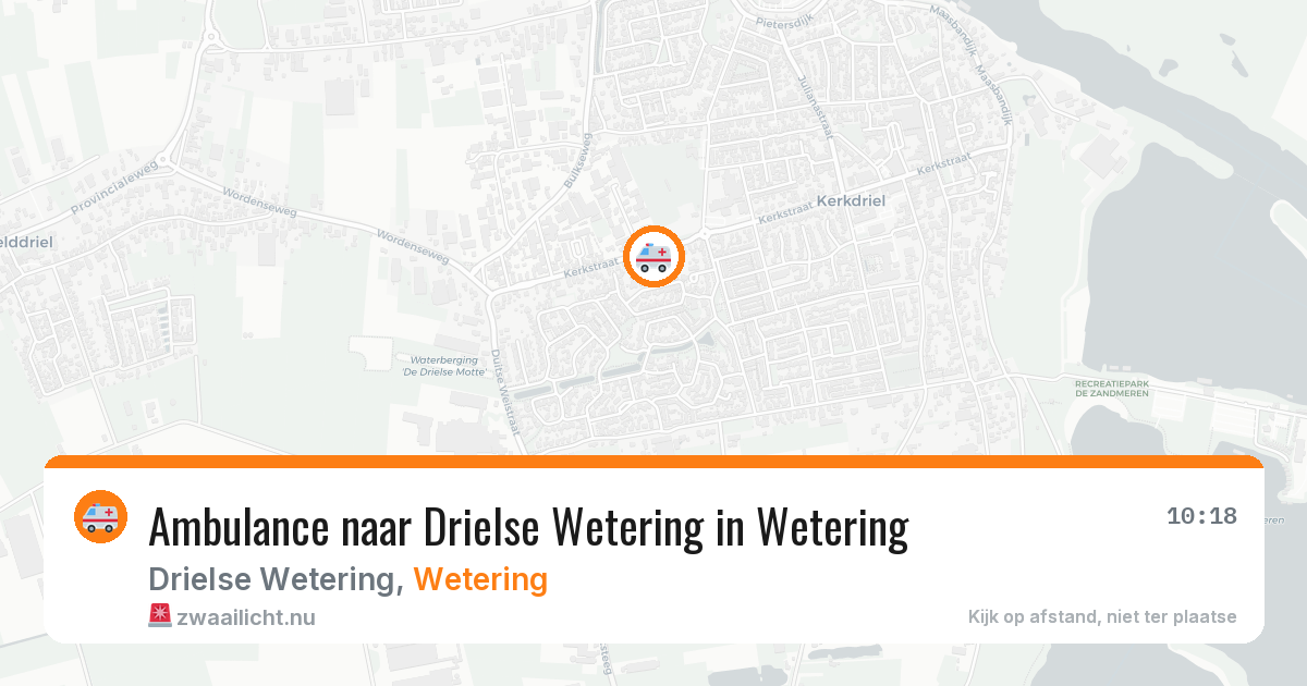 Ambulance naar Drielse Wetering in Wetering — 27 jun 2026