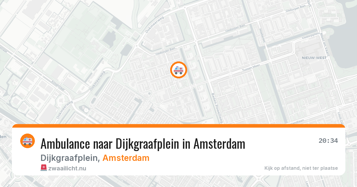 Ambulance naar Dijkgraafplein in Amsterdam — 23 mei 2026