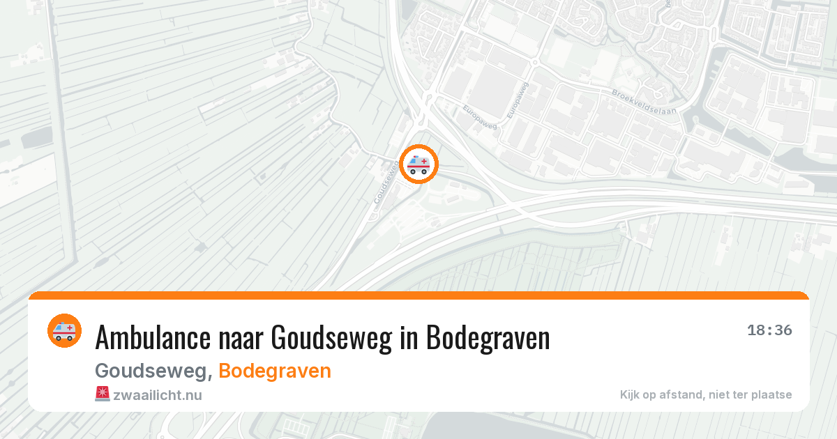 Ambulance naar Goudseweg in Bodegraven — 29 mei 2026