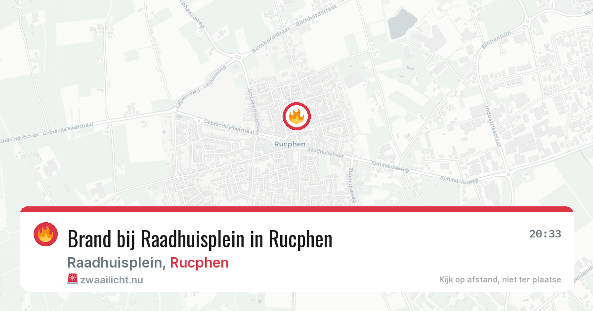Brand bij Raadhuisplein in Rucphen — 15 jul 2026
