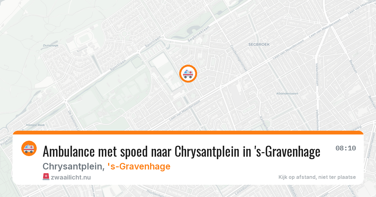 Ambulance met spoed naar Chrysantplein in 's-Gravenhage — 25 mrt 2026
