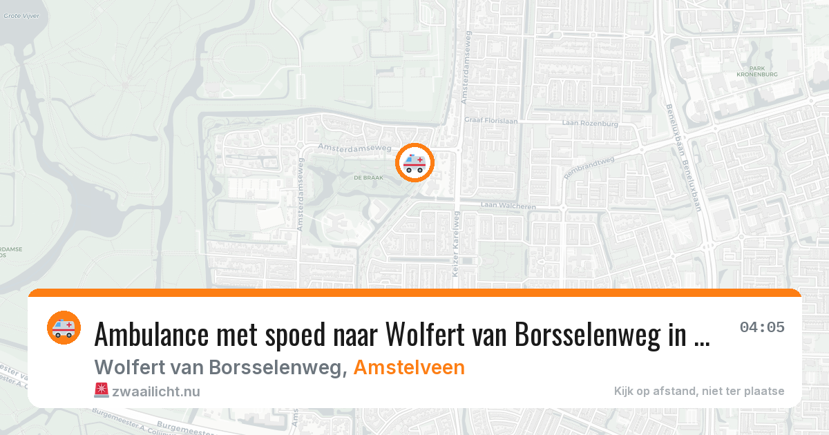 Ambulance met spoed naar Wolfert van Borsselenweg in Amstelveen — 8 jun 2026