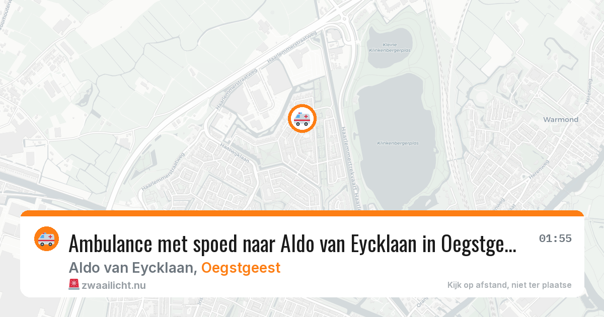 Ambulance met spoed naar Aldo van Eycklaan in Oegstgeest — 20 mrt 2026