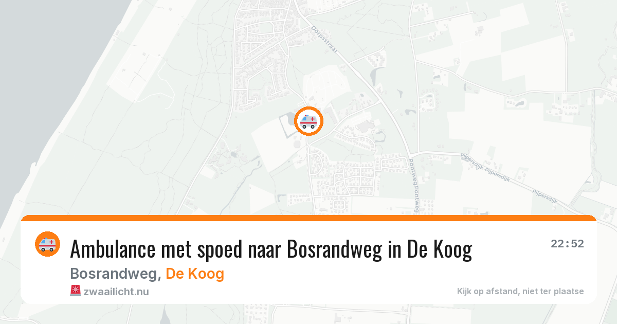 Ambulance met spoed naar Bosrandweg in De Koog — 16 mrt 2026