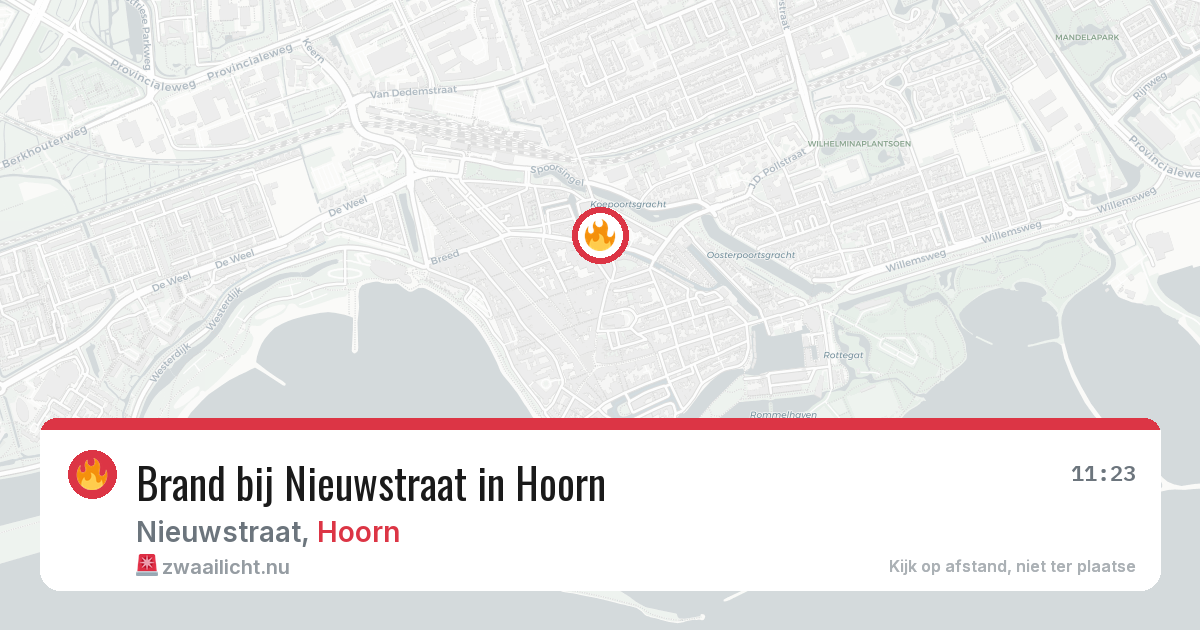 Brand bij Nieuwstraat in Hoorn — 19 jul 2026