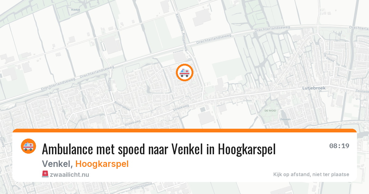 Ambulance met spoed naar Venkel in Hoogkarspel — 25 mrt 2026
