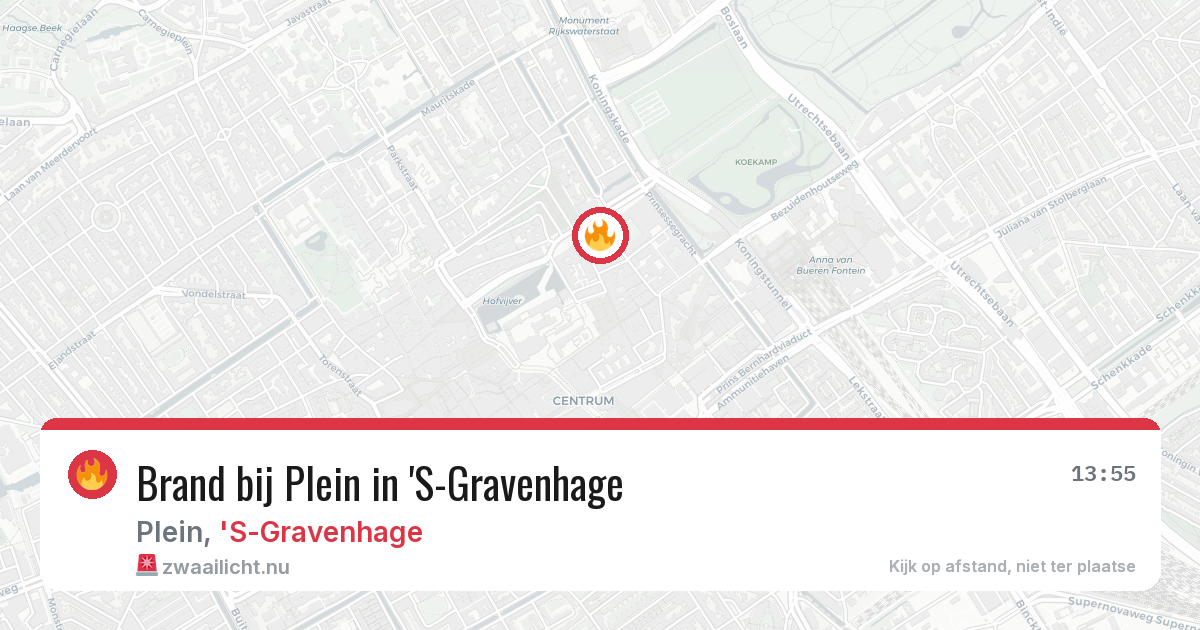 Brand bij Plein in 'S-Gravenhage — 15 jul 2026