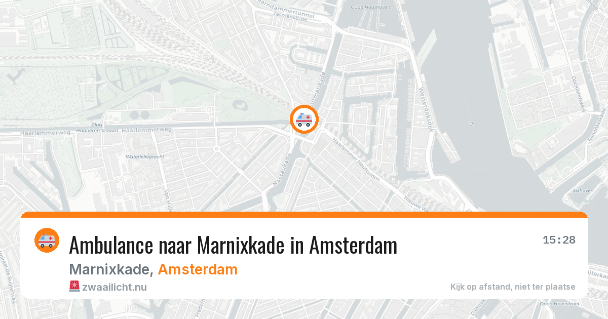 Ambulance naar Marnixkade in Amsterdam — 18 jul 2026