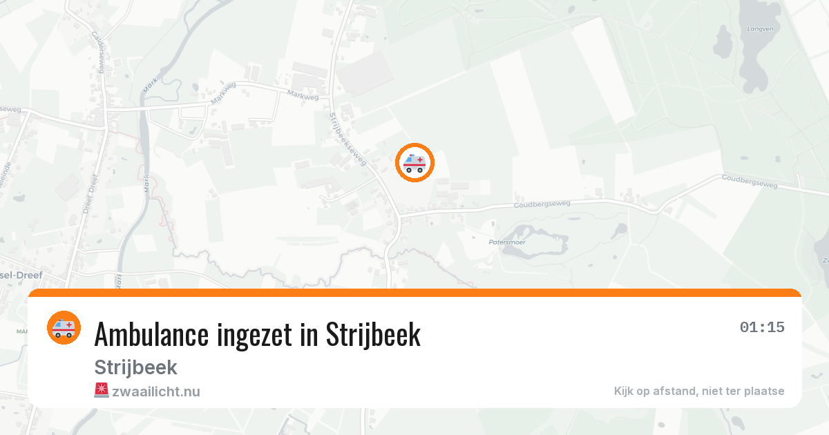 Ambulance ingezet in Strijbeek — 28 mei 2026